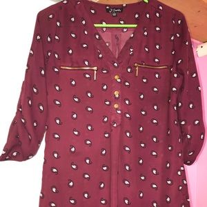 Bandeau print blouse
